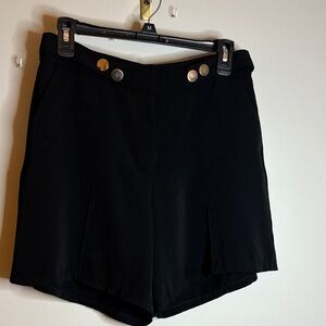 Catherine Malandrino Black High Waist Shorts